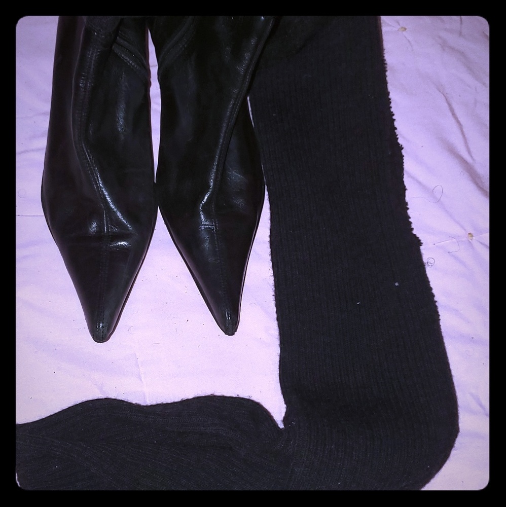 Sweater sock boots